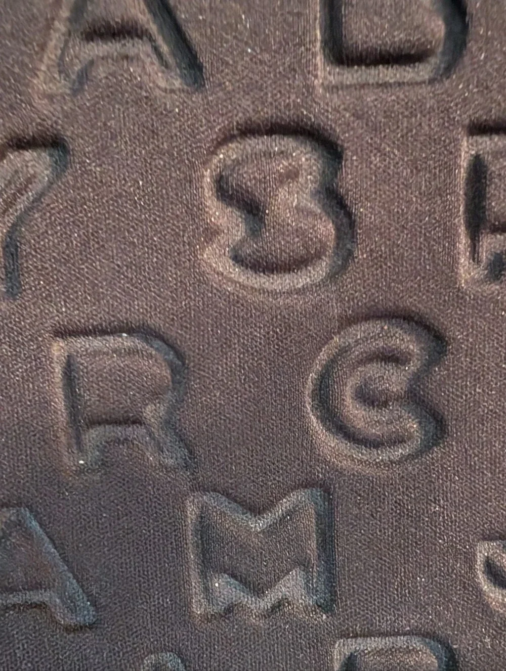 Marc By Marc Jacobs Black Jumbled Letters Padded Laptop Messenger Bag